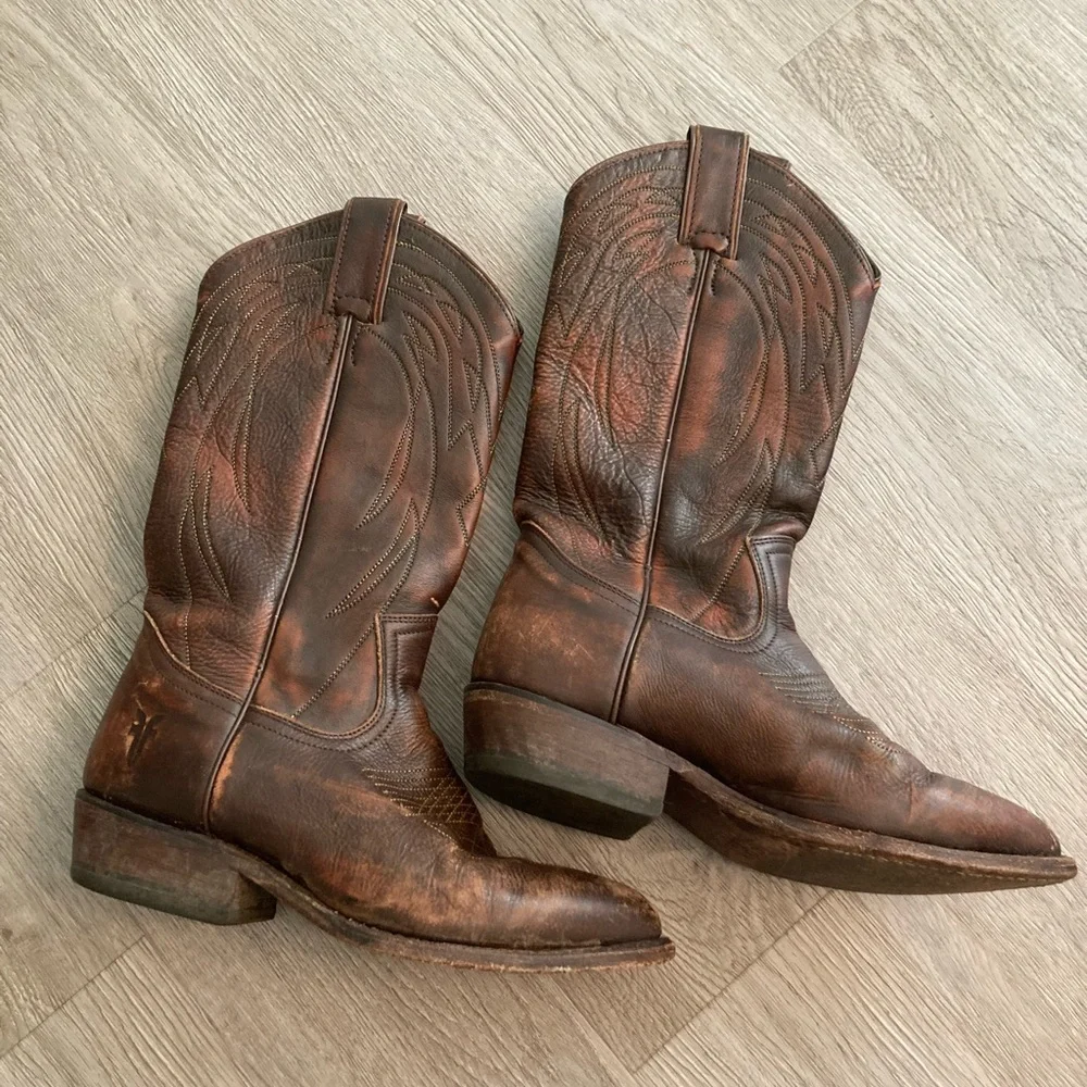 Frye Billy Western Cowboy Boots 6 - Picture 1 of 7